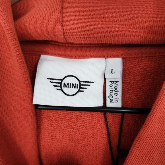 Mini NWT Womens Hoodie Pullover Size L Rebel Red Cotton Outline Print Wing Logo - Picture 4 of 10